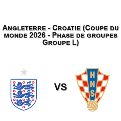 Angleterre - Croatie (Coupe du monde 2026 - Phase de groupes Groupe L)